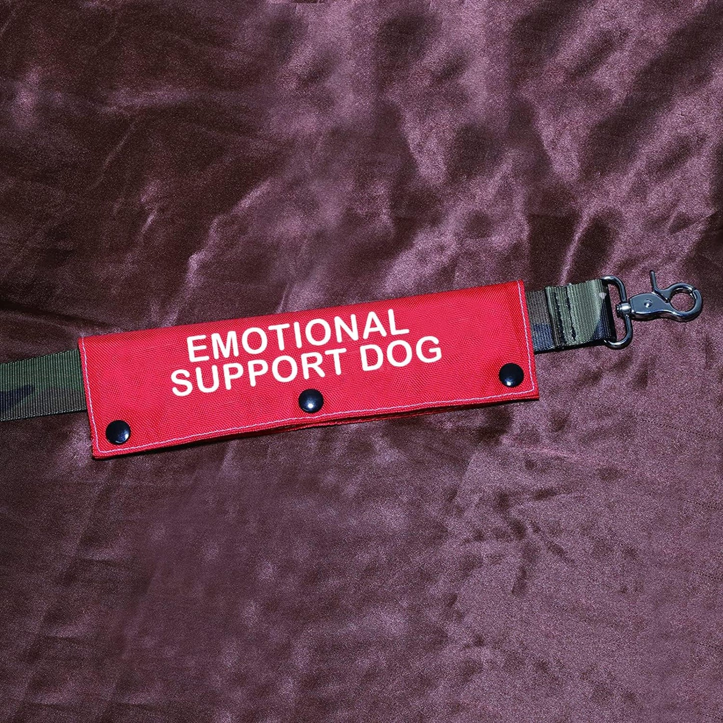 Therapy Service Dog Leash Sleeve Emotional Support Dog Leash Wrap Alert Hanging ID Patch Tag Pet Birthday Gift(Emotional Dog-Sleeve)