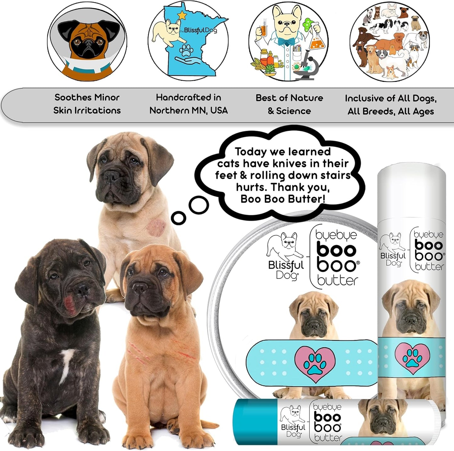 The Blissful Dog .15 oz Tube Bullmastiff Booboo Butter