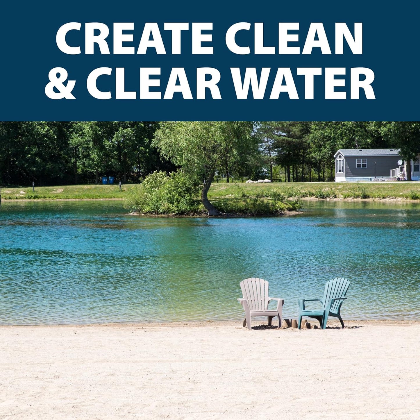 Airmax PondClear Packets, Beneficial Bacteria & Enzyme Clarifier Treatment with Ecoboost PRx, Clear & Clean Pond & Lake Water, Safe for Fish, 96 Count