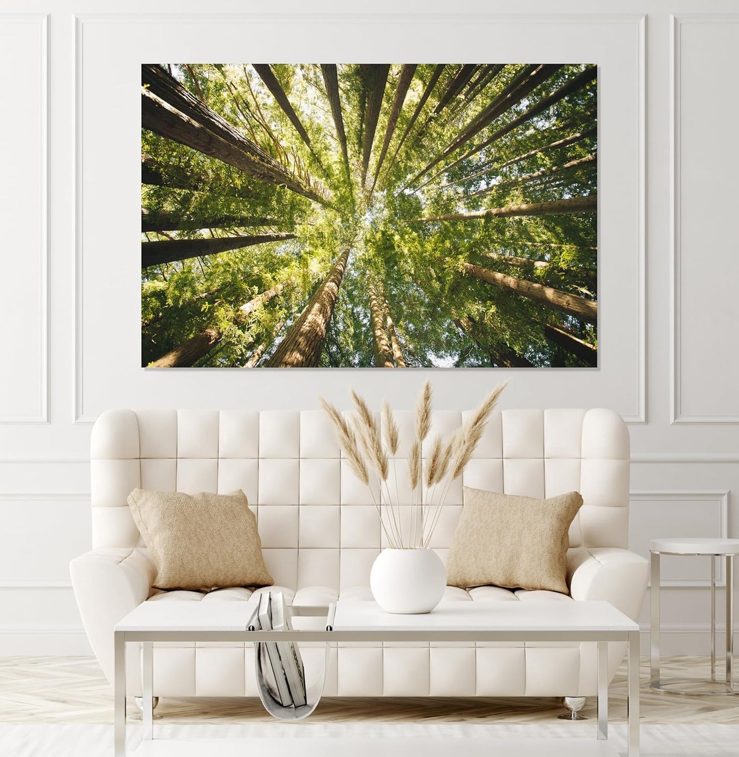 Nature Wall Art Prints - Ocean Forest Mountain Lake Canvas Landscapes - Small to Extra Large Living Room Bedroom Kitchen Bathroom Décor (Serenity in the Forest, 28L" x 41W")