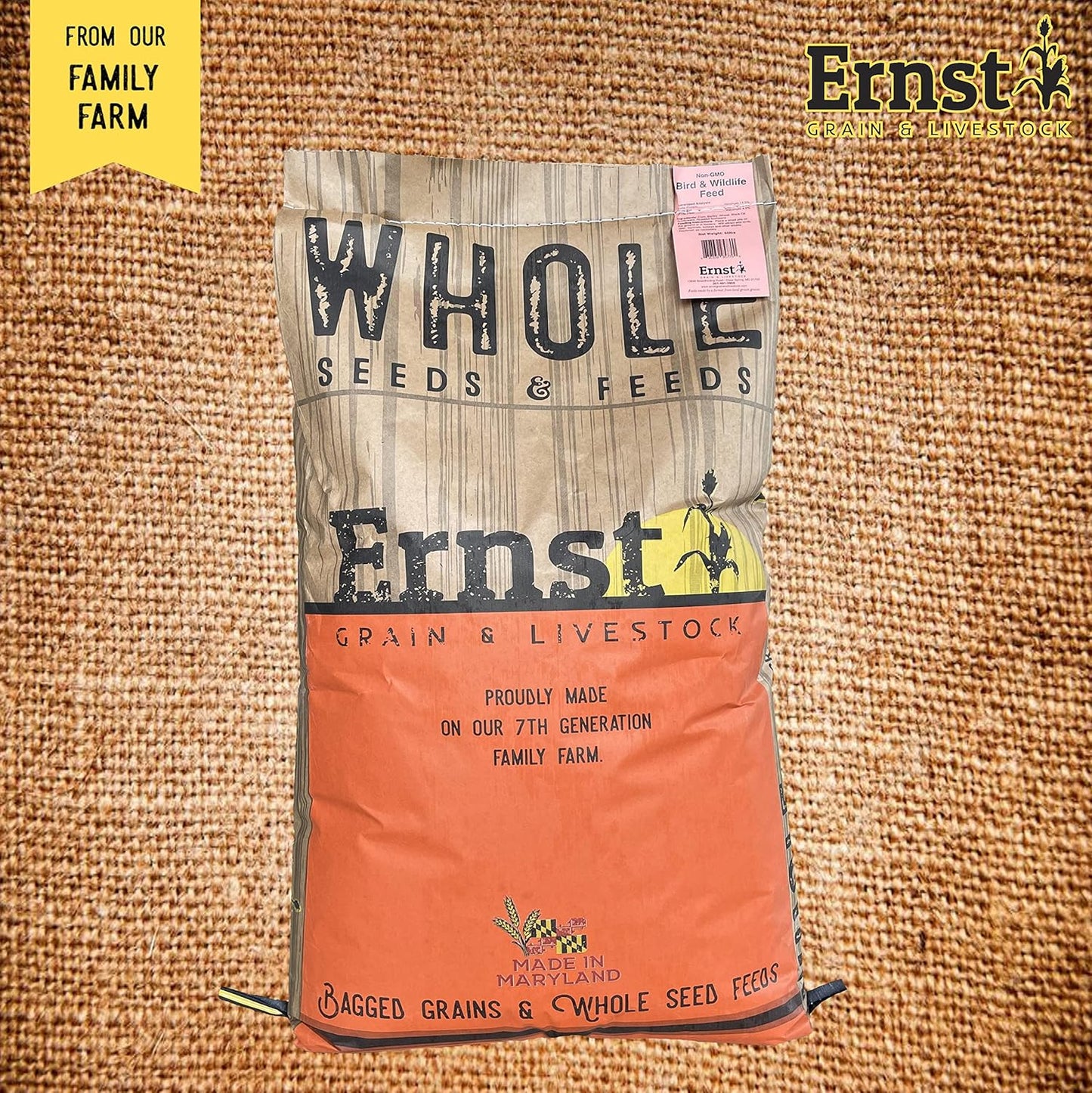 Ernst Grain & Livestock's Bird and Wildlife Feed – Perfect for Birds, Ducks, Squirrels, Turkeys, Rabbits, Geese, and Deer – Non-GMO Wild Animal & Bird Feed for Outside Feeders (46 Pounds)