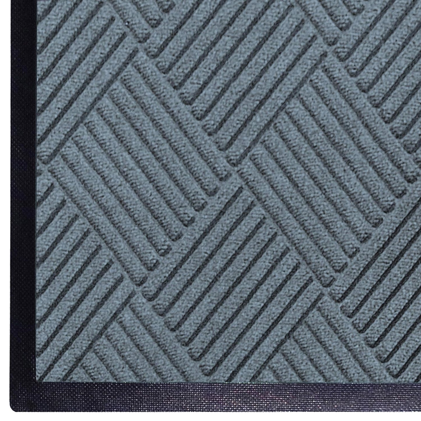 WaterHog Diamond | Commercial-Grade Entrance Mat with Rubber Border – Indoor/Outdoor, Quick Drying, Stain Resistant Door Mat (Bluestone, 4' x 10')