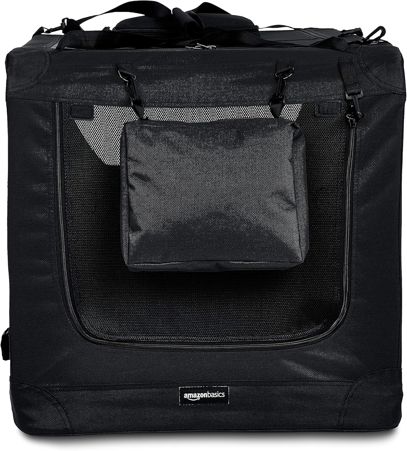 Amazon Basics Folding Portable Soft Pet Dog Crate Carrier Kennel, 36 x 24 x 24 inches, Black